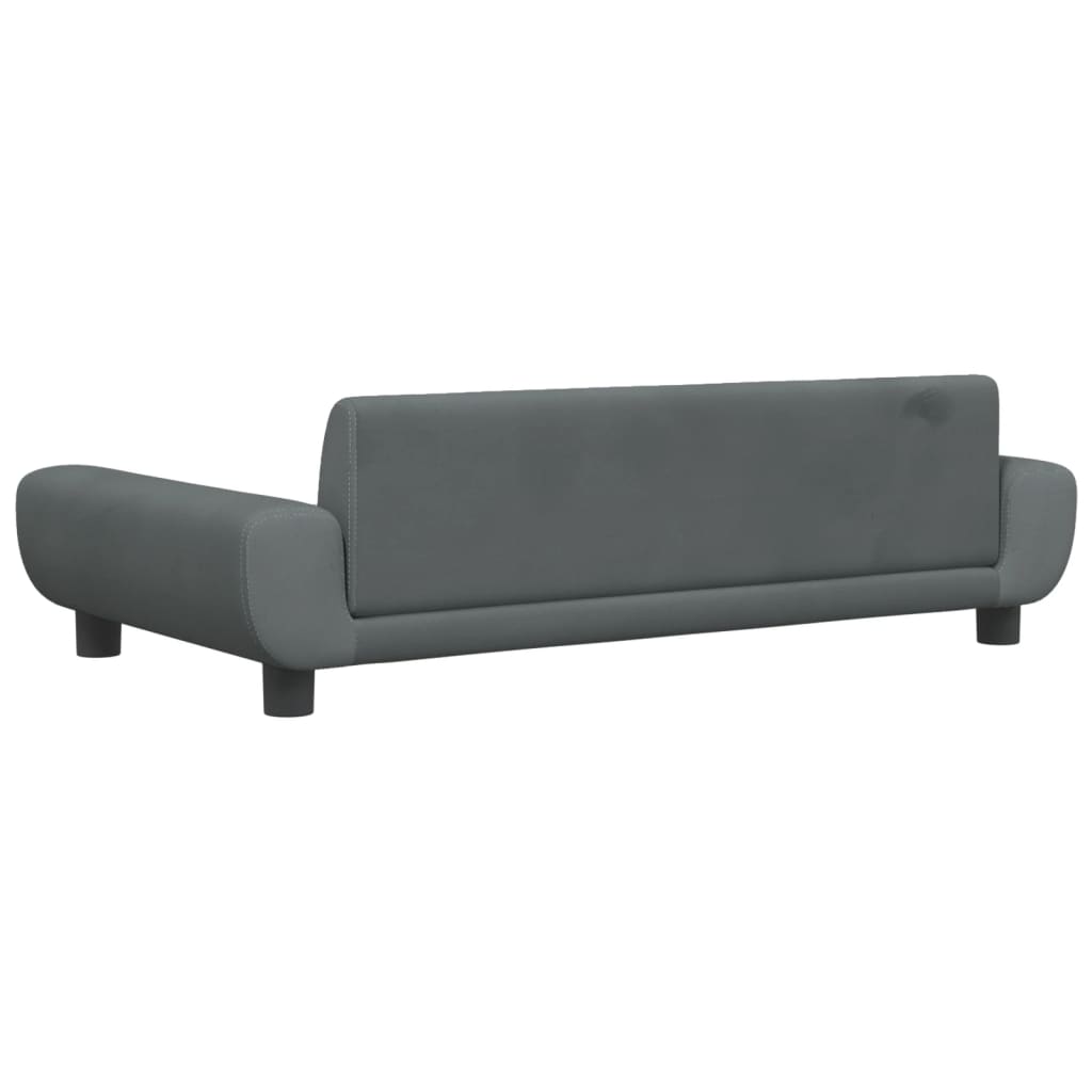 Kindersofa Samt 100x54x33 cm und 70x45x33 cm - Verschiedene Farben verfügbar - Yekta