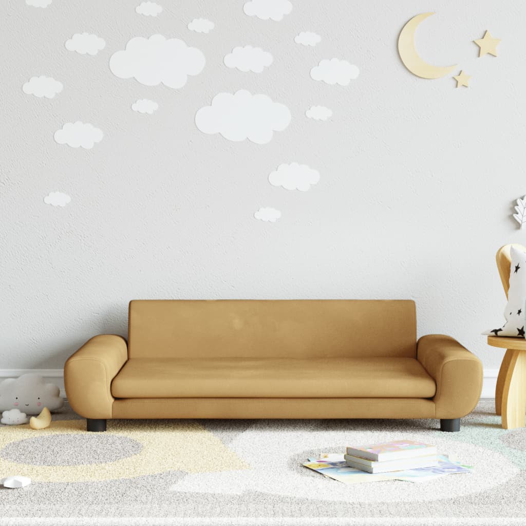 Kindersofa Samt 100x54x33 cm und 70x45x33 cm - Verschiedene Farben verfügbar - Yekta