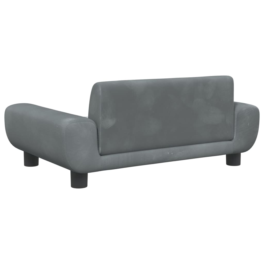 Kindersofa Samt 100x54x33 cm und 70x45x33 cm - Verschiedene Farben verfügbar - Yekta