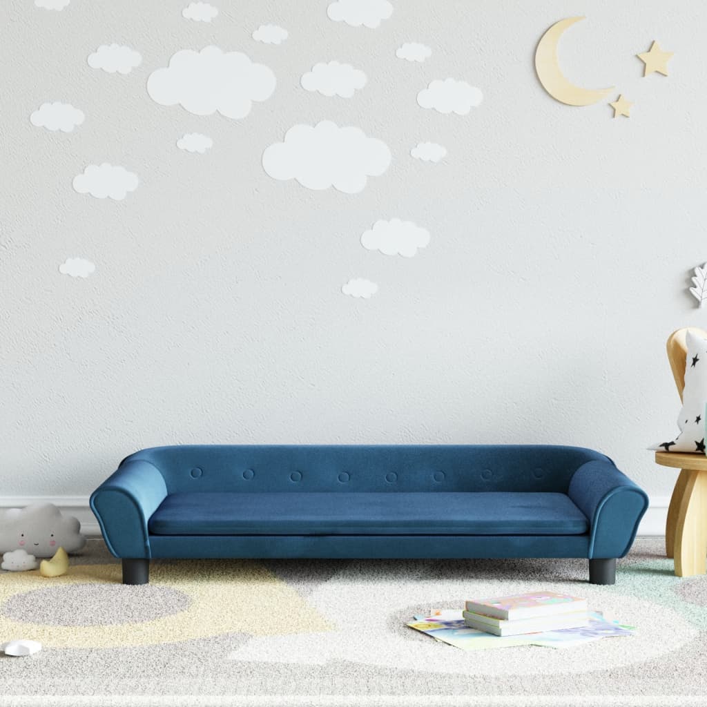 Kindersofa Samt 100x50x26 cm und 70x45x26 cm in verschiedenen Farben - Yekta