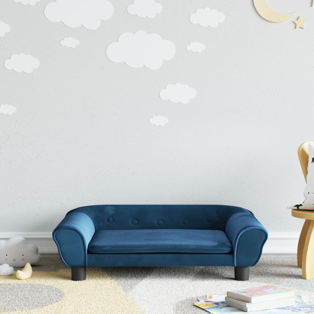 Kindersofa Samt 100x50x26 cm und 70x45x26 cm in verschiedenen Farben - Yekta