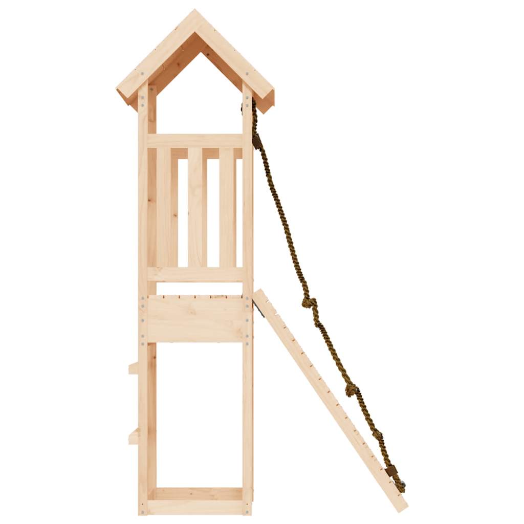 Spielturm mit Kletterwand aus imprägniertem Kiefernholz und Massivholz Douglasie