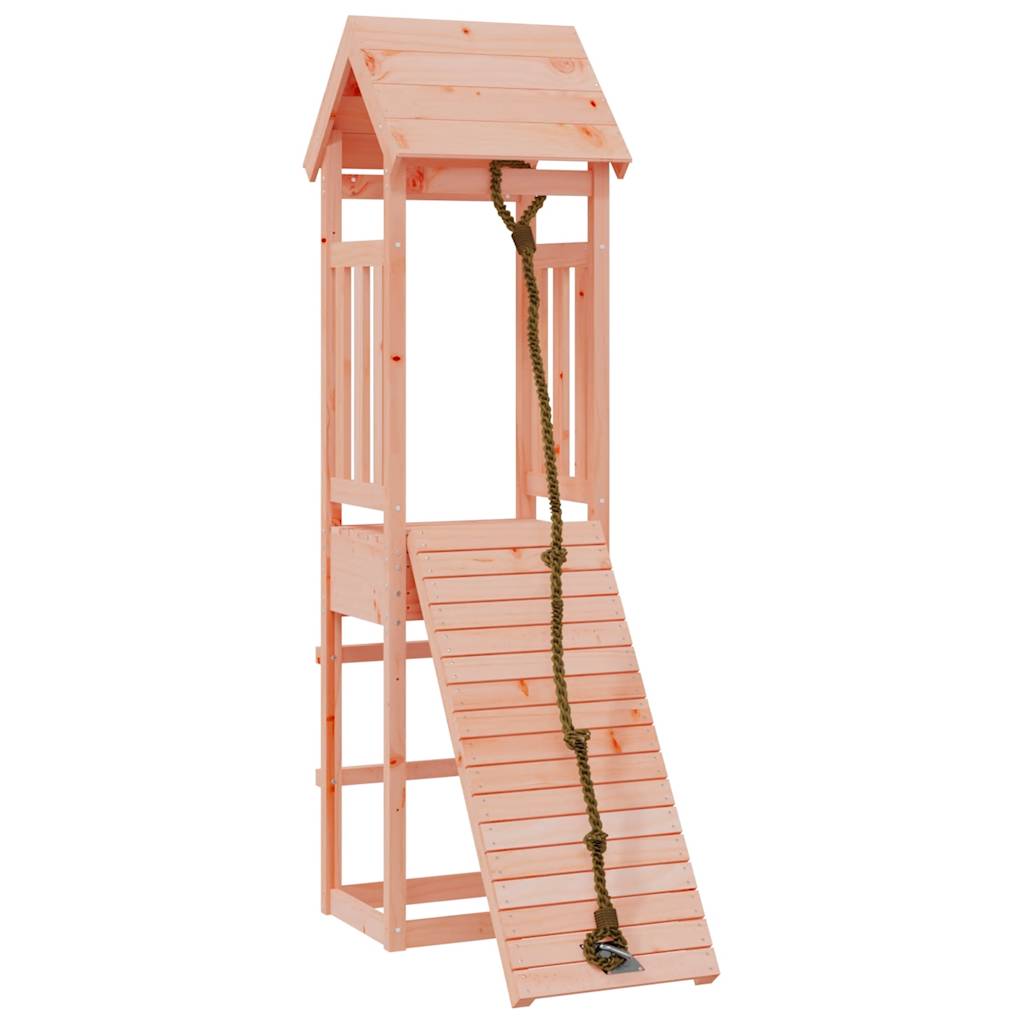 Spielturm mit Kletterwand aus imprägniertem Kiefernholz und Massivholz Douglasie