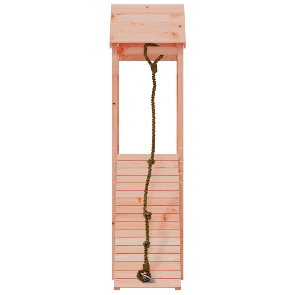 Spielturm mit Kletterwand aus imprägniertem Kiefernholz und Massivholz Douglasie