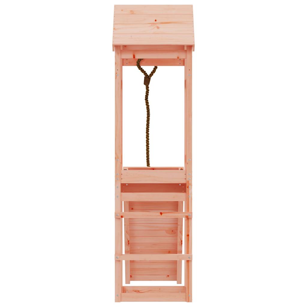 Spielturm mit Kletterwand aus imprägniertem Kiefernholz und Massivholz Douglasie
