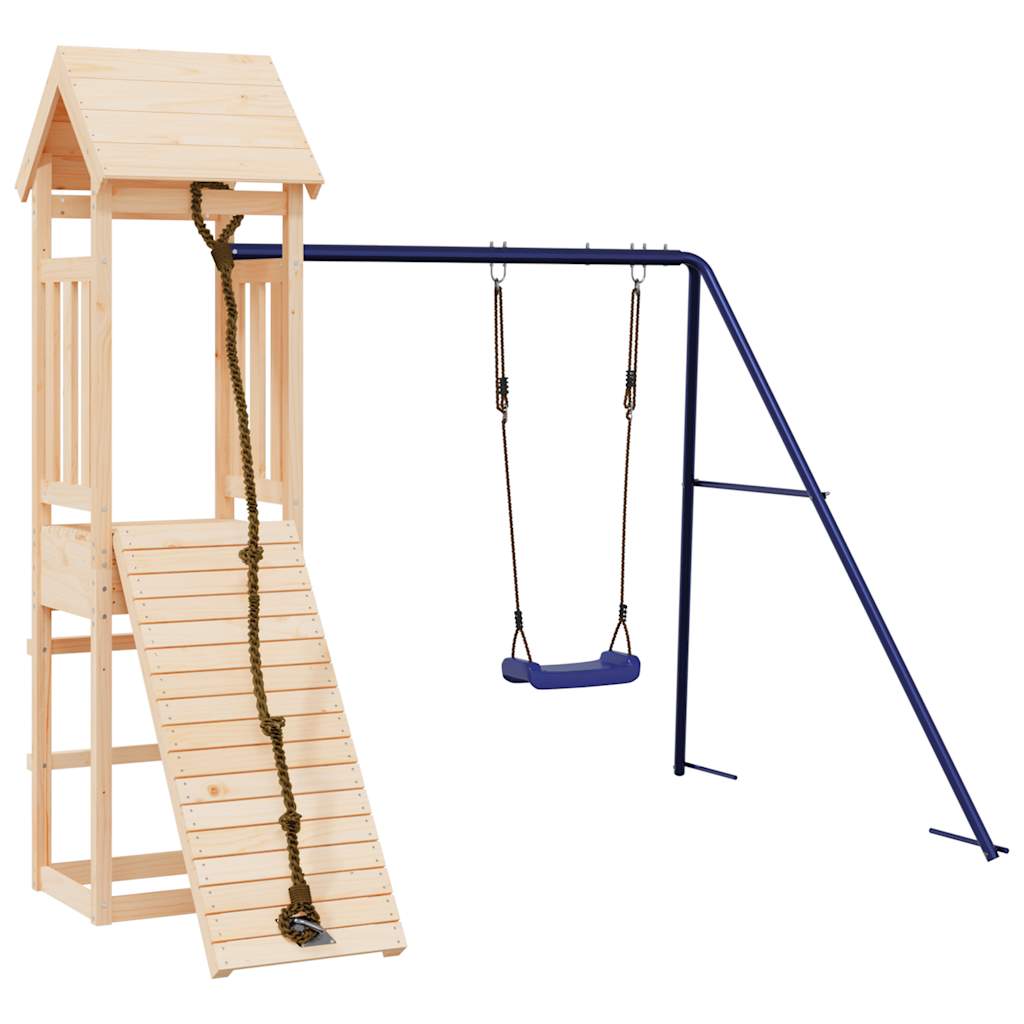 Spielturm aus imprägniertem Kiefernholz und massivem Douglasien- und Kiefernholz