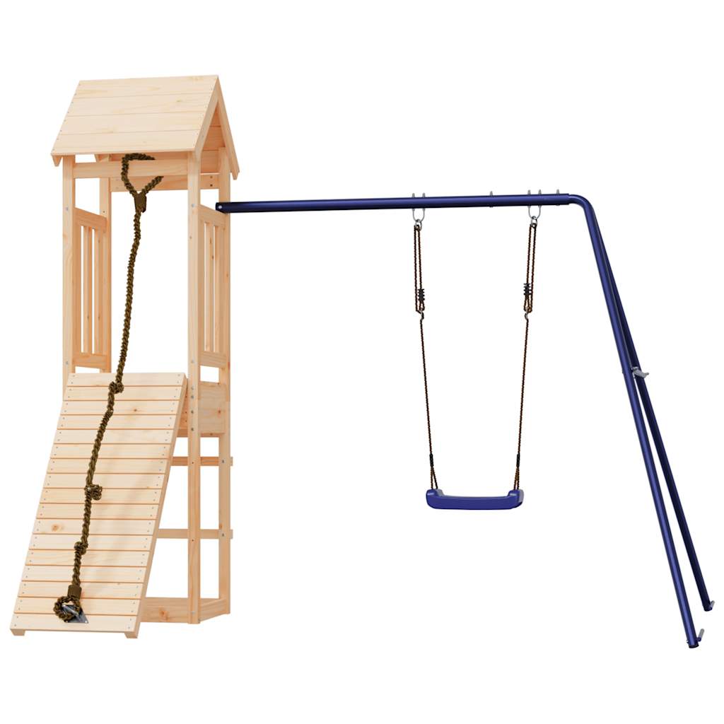Spielturm aus imprägniertem Kiefernholz und massivem Douglasien- und Kiefernholz