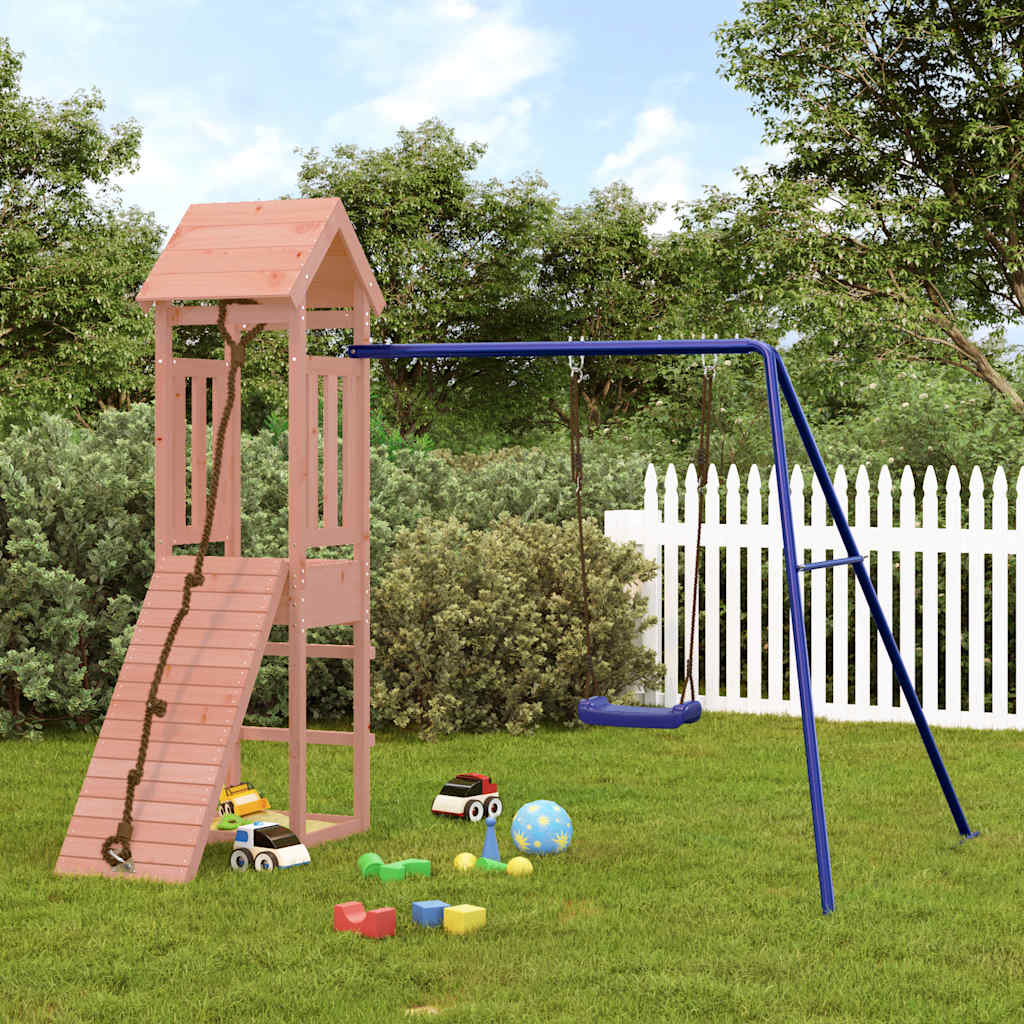 Spielturm aus imprägniertem Kiefernholz und massivem Douglasien- und Kiefernholz
