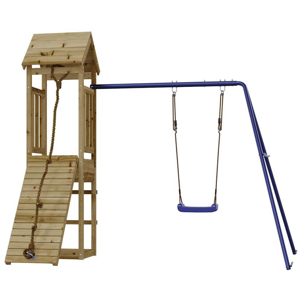 Spielturm aus imprägniertem Kiefernholz und massivem Douglasien- und Kiefernholz