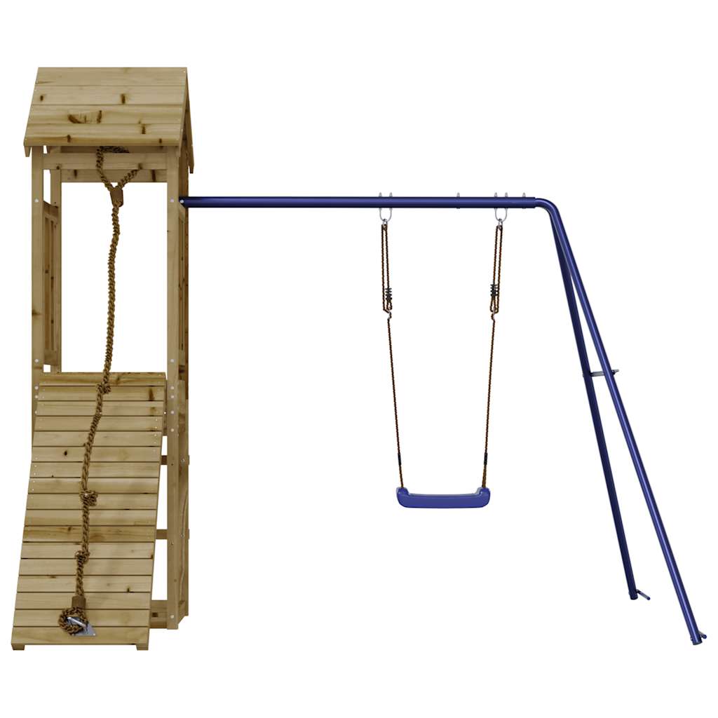 Spielturm aus imprägniertem Kiefernholz und massivem Douglasien- und Kiefernholz