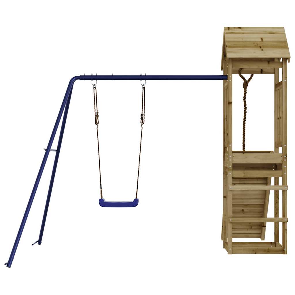 Spielturm aus imprägniertem Kiefernholz und massivem Douglasien- und Kiefernholz