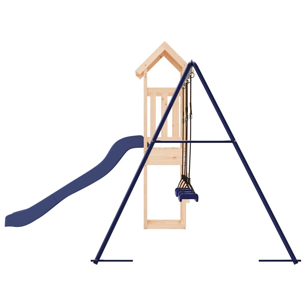 Spielturm aus imprägniertem Kiefernholz und massivem Douglasie und Kiefer