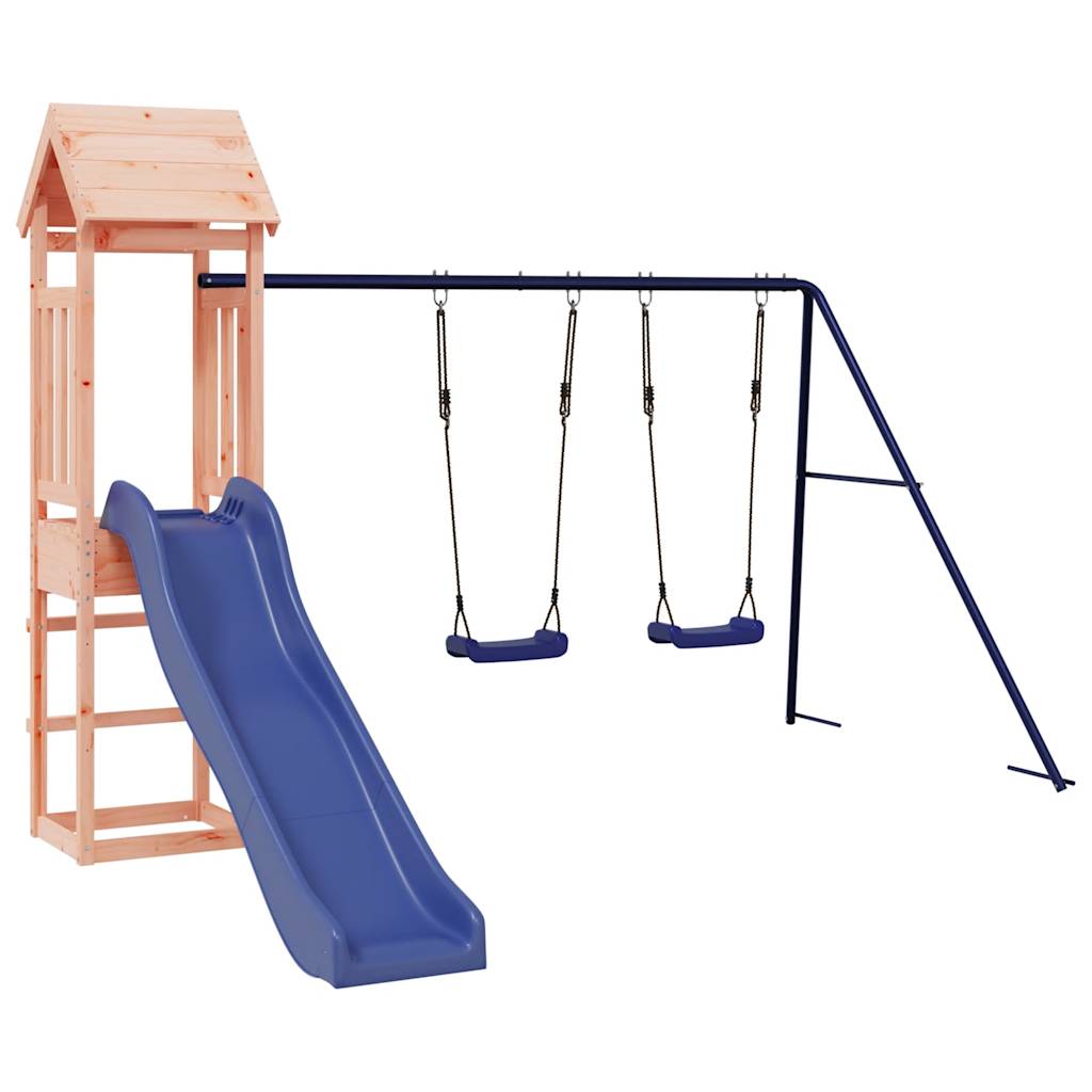 Spielturm aus imprägniertem Kiefernholz und massivem Douglasie und Kiefer