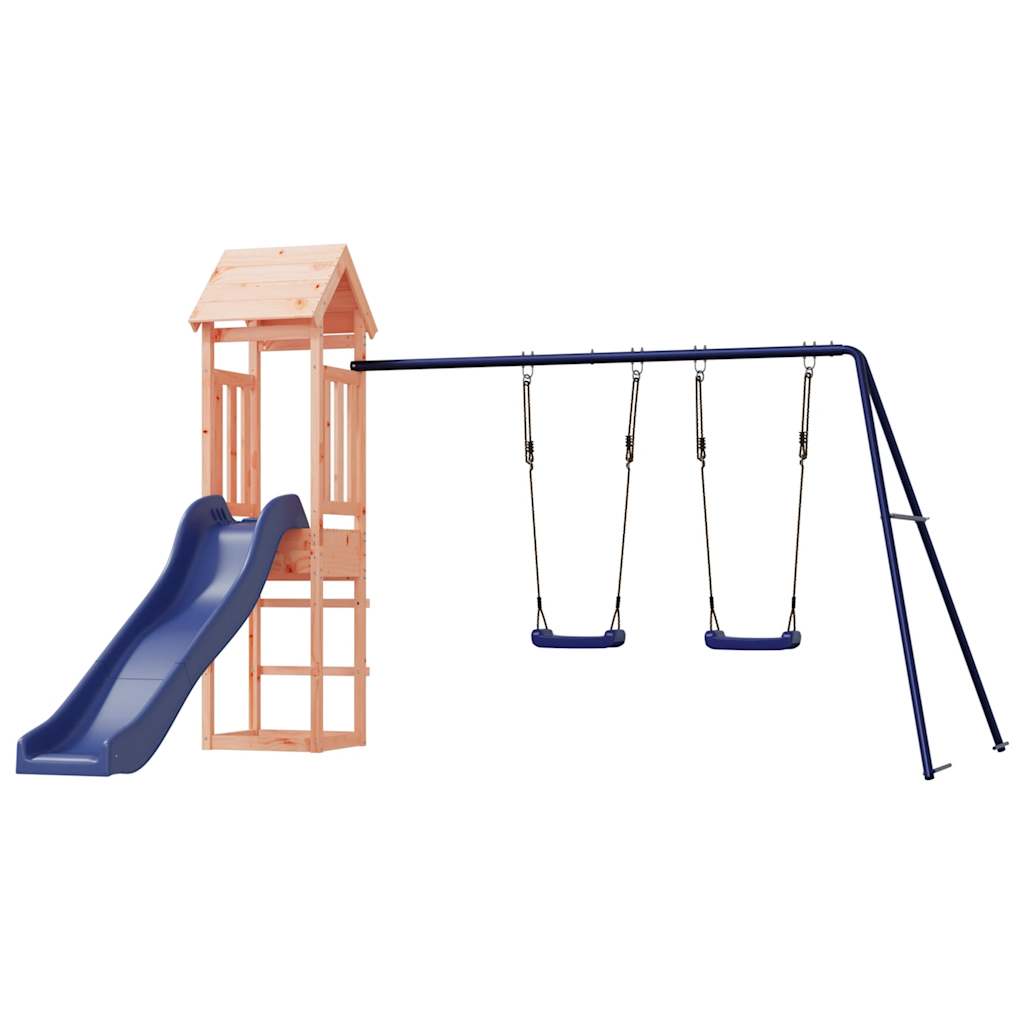 Spielturm aus imprägniertem Kiefernholz und massivem Douglasie und Kiefer