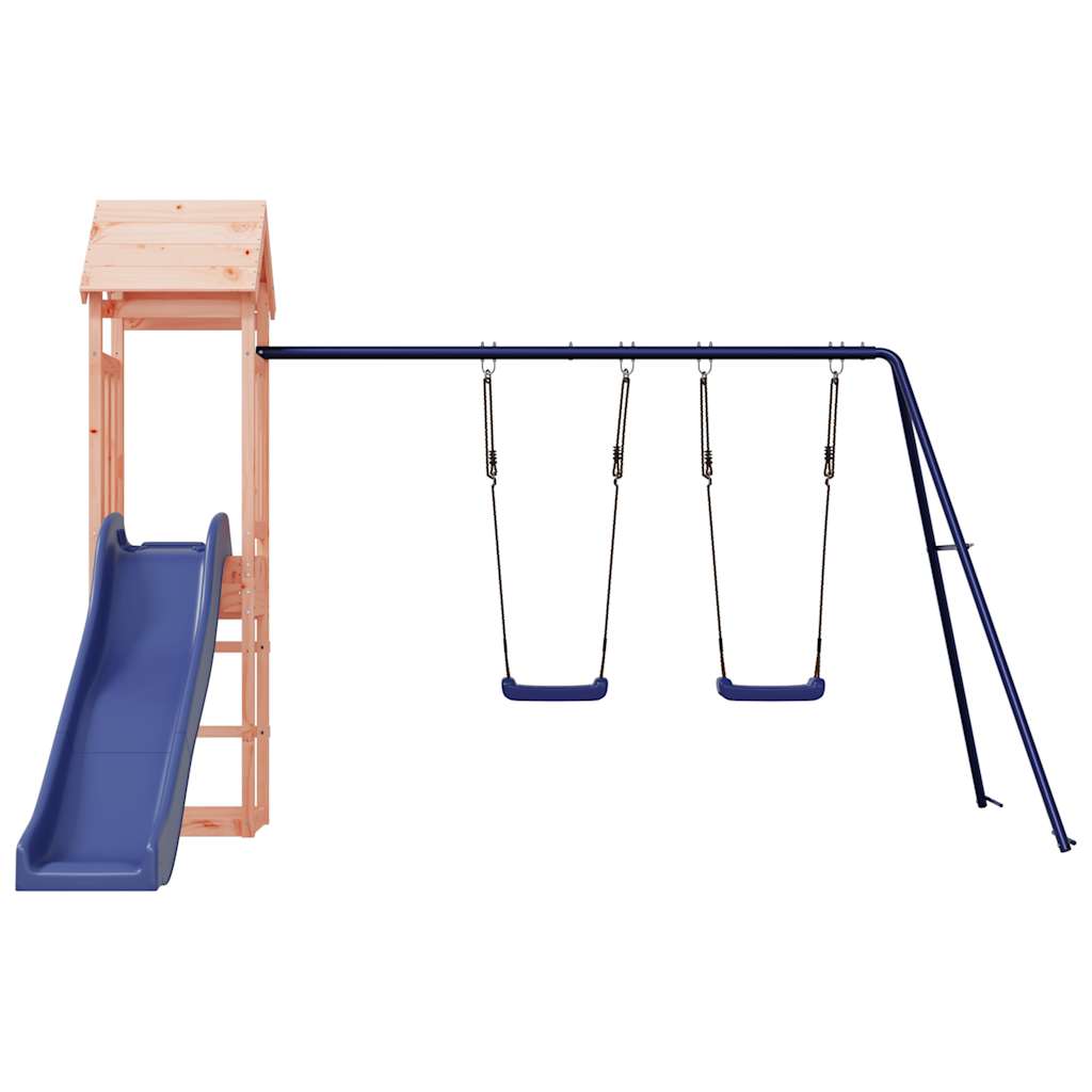 Spielturm aus imprägniertem Kiefernholz und massivem Douglasie und Kiefer