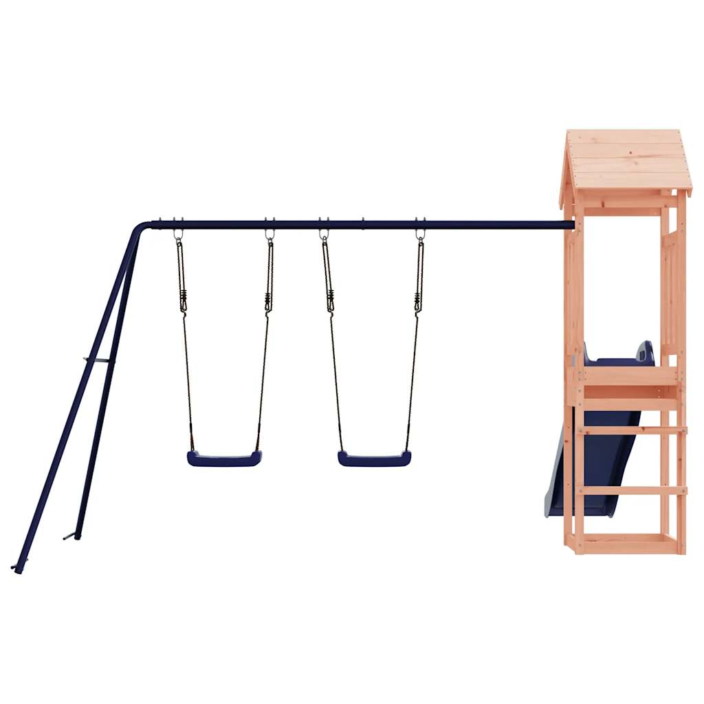 Spielturm aus imprägniertem Kiefernholz und massivem Douglasie und Kiefer