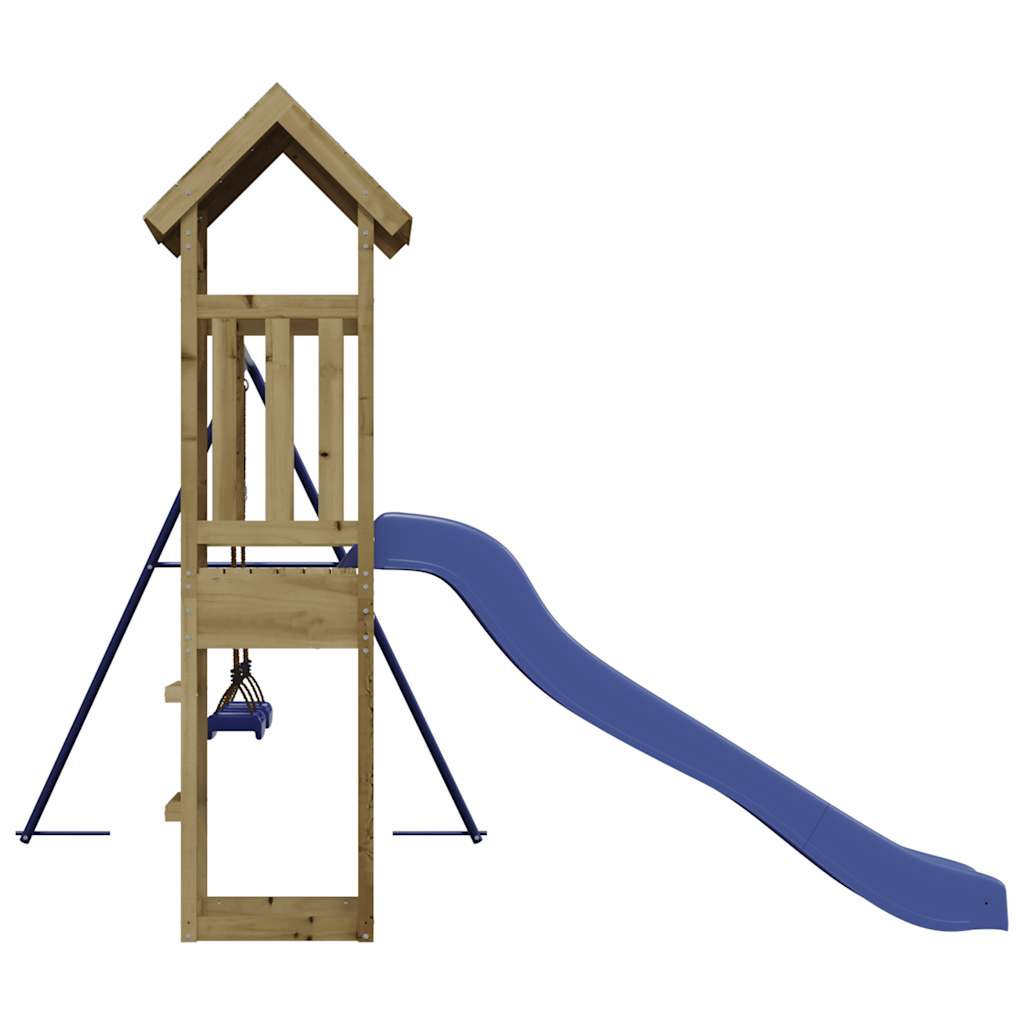 Spielturm aus imprägniertem Kiefernholz und massivem Douglasie und Kiefer