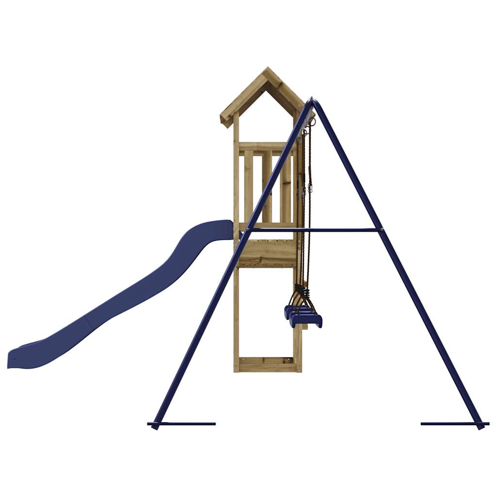 Spielturm aus imprägniertem Kiefernholz und massivem Douglasie und Kiefer