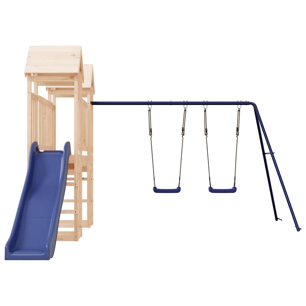 Spielturm aus imprägniertem Kiefernholz und massivem Douglasien- und Kiefernholz