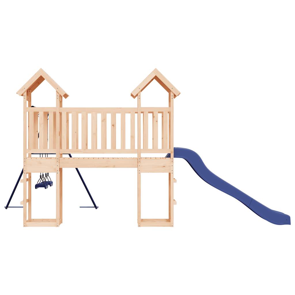 Spielturm aus imprägniertem Kiefernholz und massivem Douglasien- und Kiefernholz