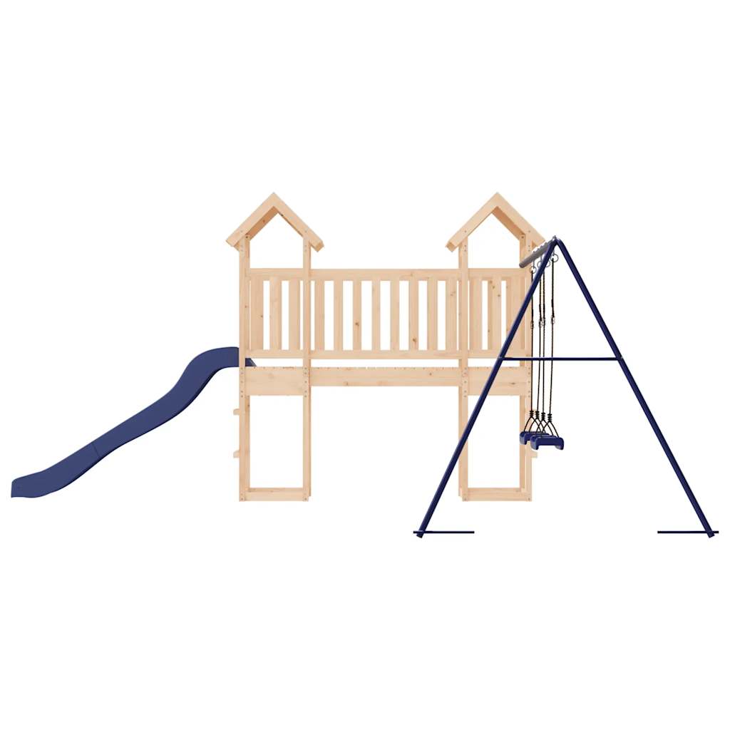 Spielturm aus imprägniertem Kiefernholz und massivem Douglasien- und Kiefernholz
