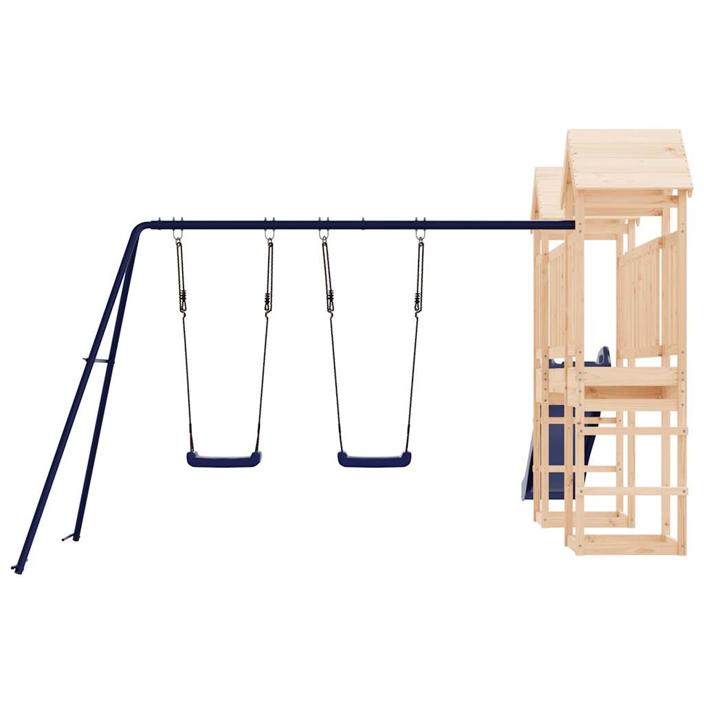 Spielturm aus imprägniertem Kiefernholz und massivem Douglasien- und Kiefernholz