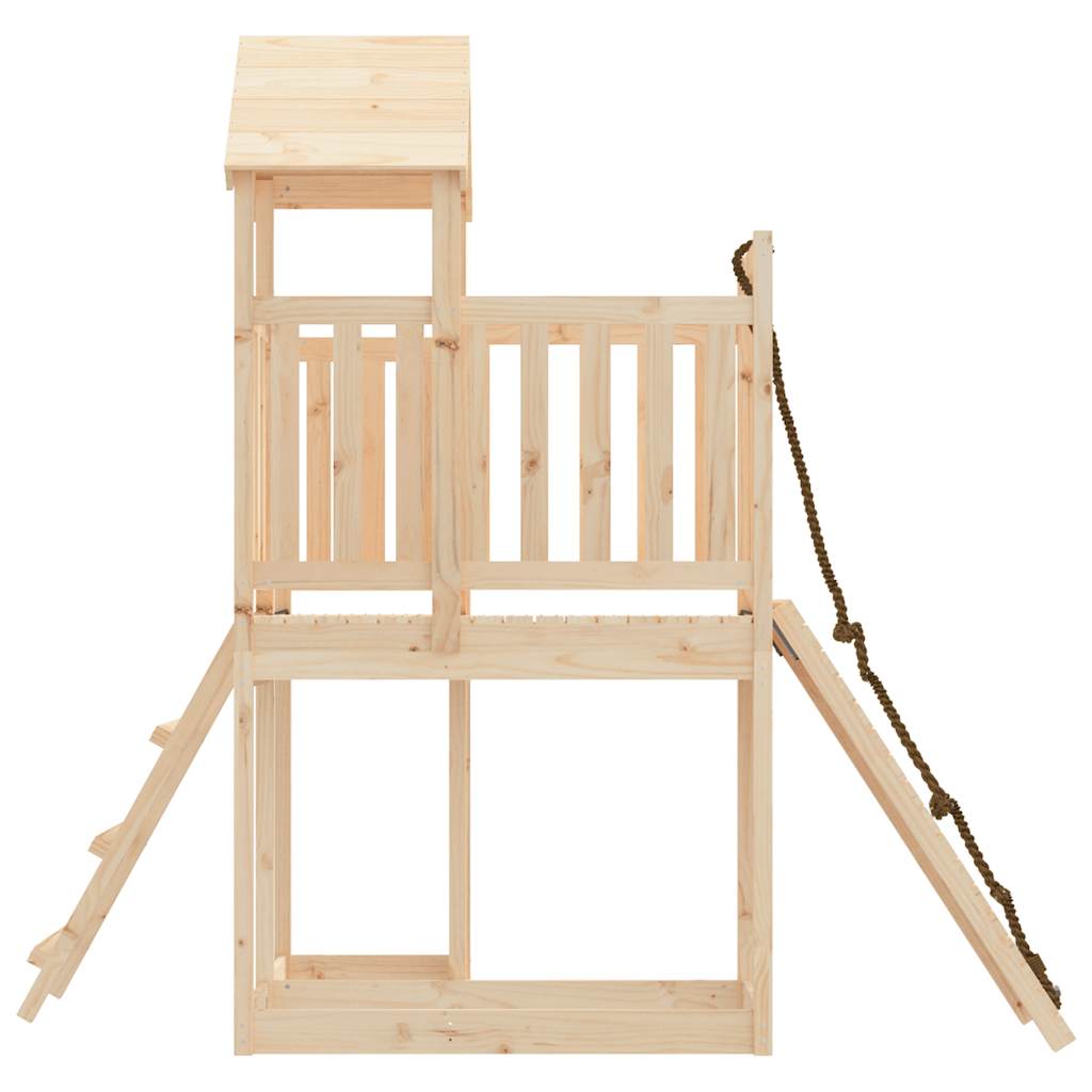 Spielturm mit Kletterwand aus imprägniertem Kiefernholz und Massivholz Douglasie