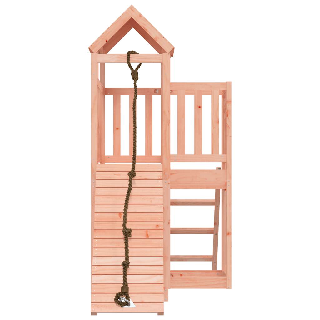 Spielturm mit Kletterwand aus imprägniertem Kiefernholz und Massivholz Douglasie