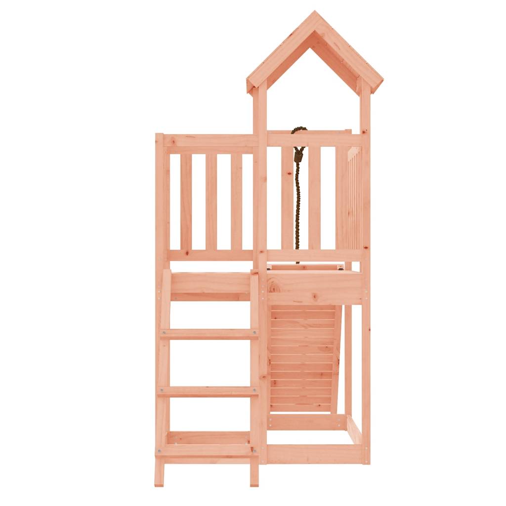 Spielturm mit Kletterwand aus imprägniertem Kiefernholz und Massivholz Douglasie