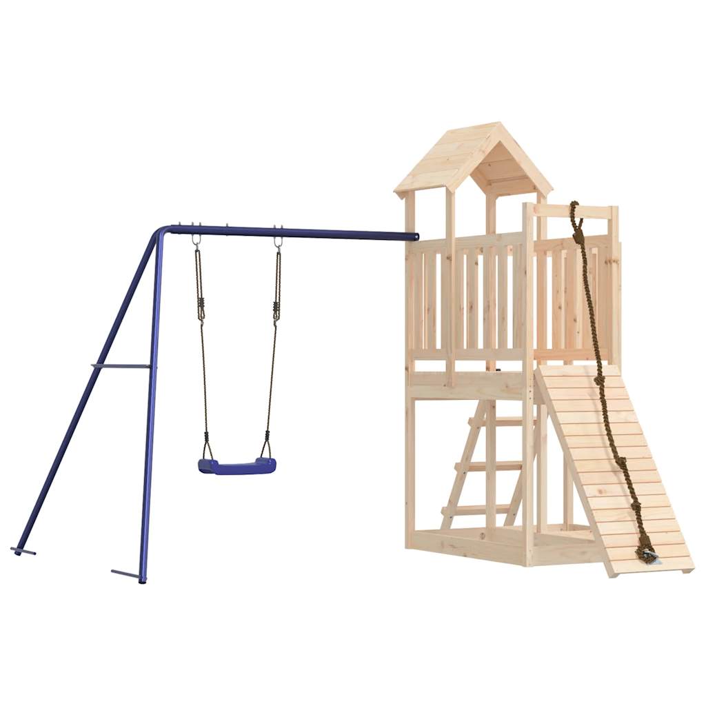Spielturm aus imprägniertem Kiefernholz und massivem Douglasien- und Kiefernholz