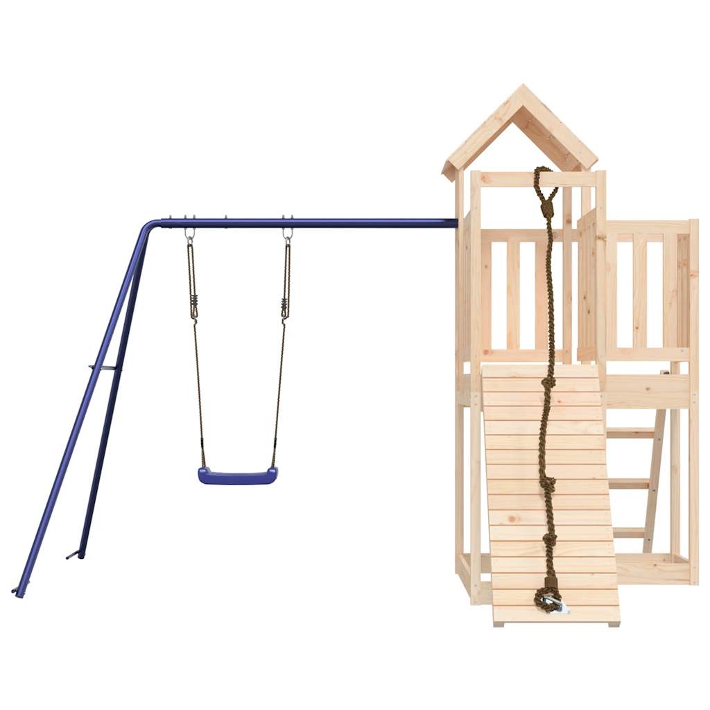 Spielturm aus imprägniertem Kiefernholz und massivem Douglasien- und Kiefernholz