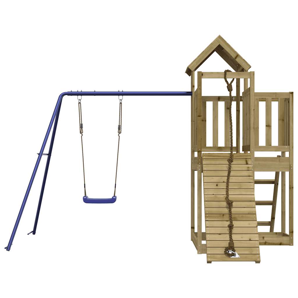 Spielturm aus imprägniertem Kiefernholz und massivem Douglasien- und Kiefernholz