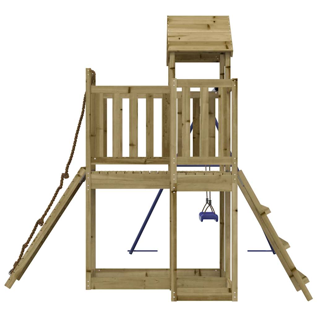 Spielturm aus imprägniertem Kiefernholz und massivem Douglasien- und Kiefernholz