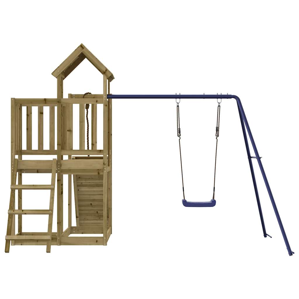 Spielturm aus imprägniertem Kiefernholz und massivem Douglasien- und Kiefernholz