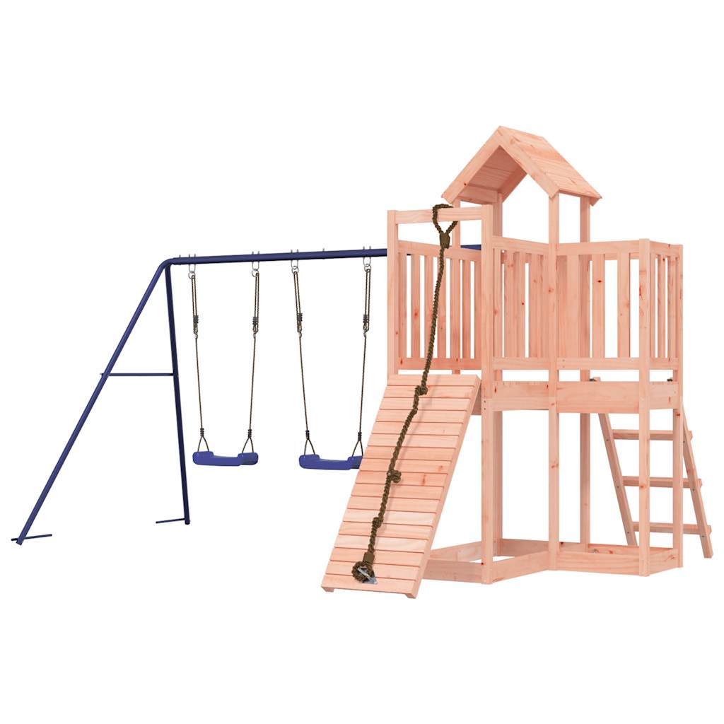 Spielturm aus imprägniertem Kiefernholz und massivem Douglasien- und Kiefernholz