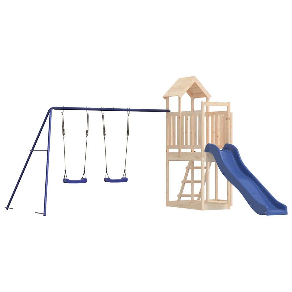 Spielturm aus imprägniertem Kiefernholz und massivem Douglasien- und Kiefernholz