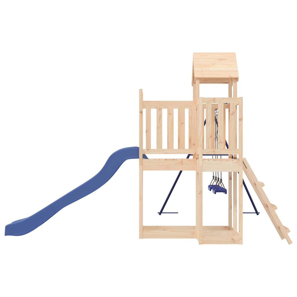 Spielturm aus imprägniertem Kiefernholz und massivem Douglasien- und Kiefernholz