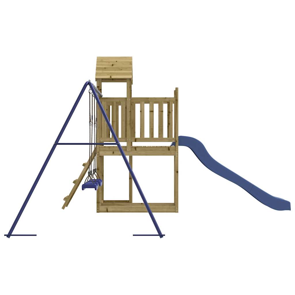 Spielturm aus imprägniertem Kiefernholz und massivem Douglasien- und Kiefernholz