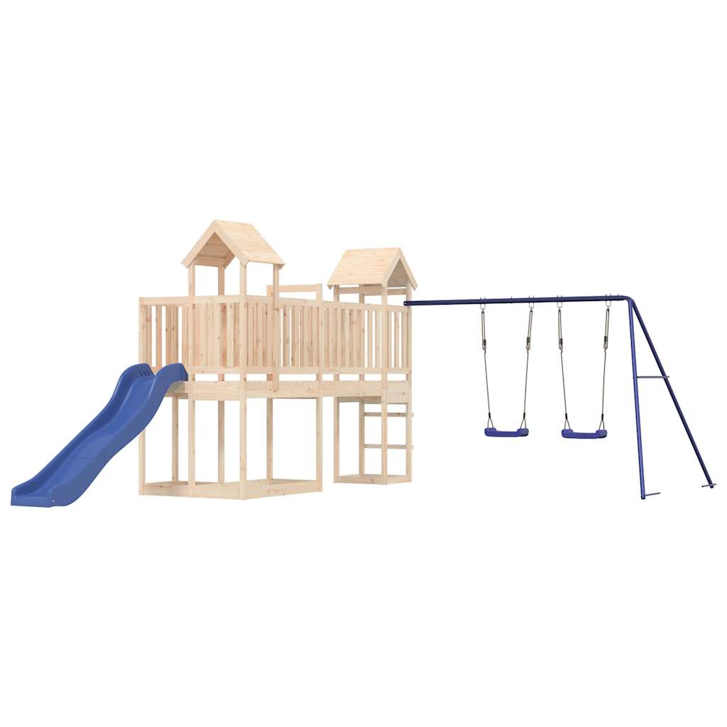 Spielturm aus imprägniertem Kiefernholz und massivem Douglasien- und Kiefernholz