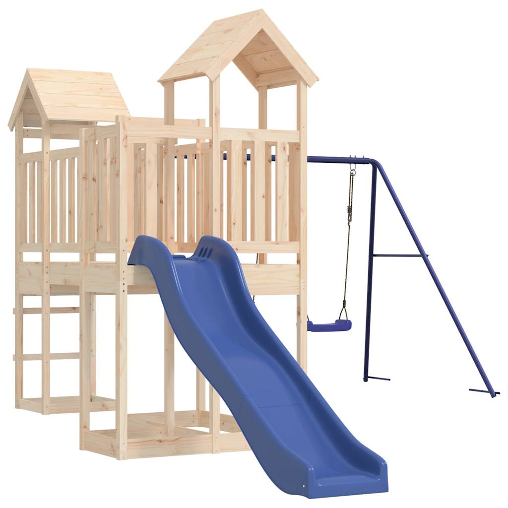Spielturm aus imprägniertem Kiefernholz und massivem Douglasien- und Kiefernholz