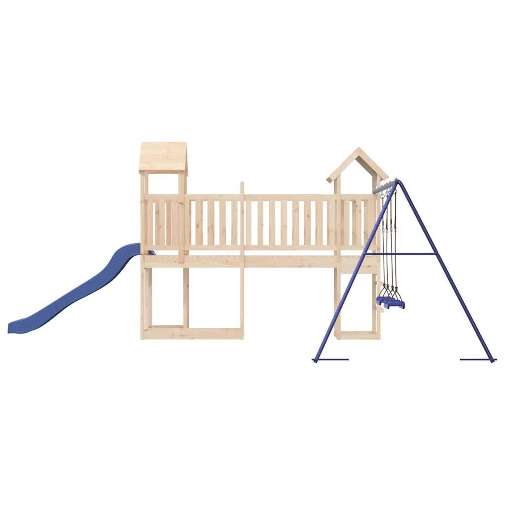 Spielturm aus imprägniertem Kiefernholz und massivem Douglasien- und Kiefernholz
