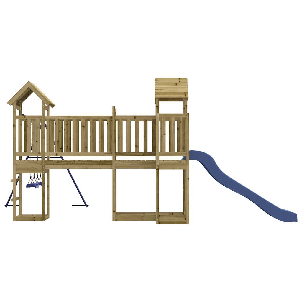 Spielturm aus imprägniertem Kiefernholz und massivem Douglasien- und Kiefernholz