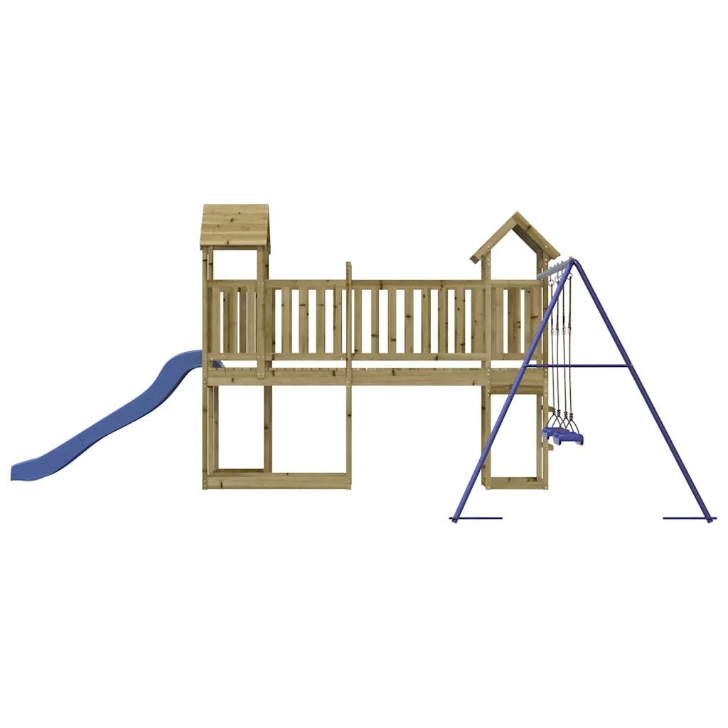 Spielturm aus imprägniertem Kiefernholz und massivem Douglasien- und Kiefernholz