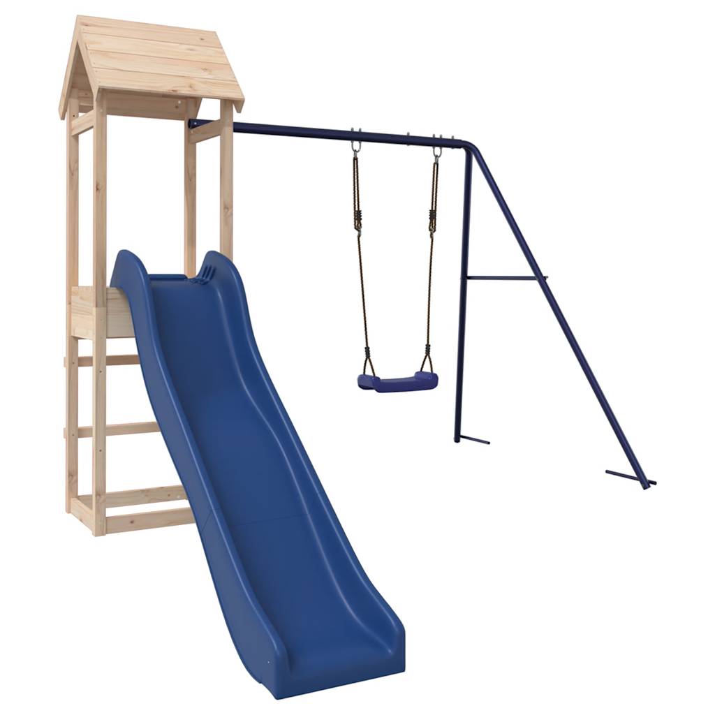 Spielturm aus imprägniertem Kiefernholz und massivem Douglasien- und Kiefernholz