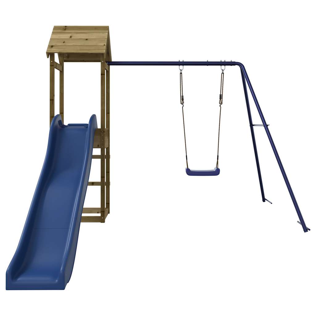 Spielturm aus imprägniertem Kiefernholz und massivem Douglasien- und Kiefernholz
