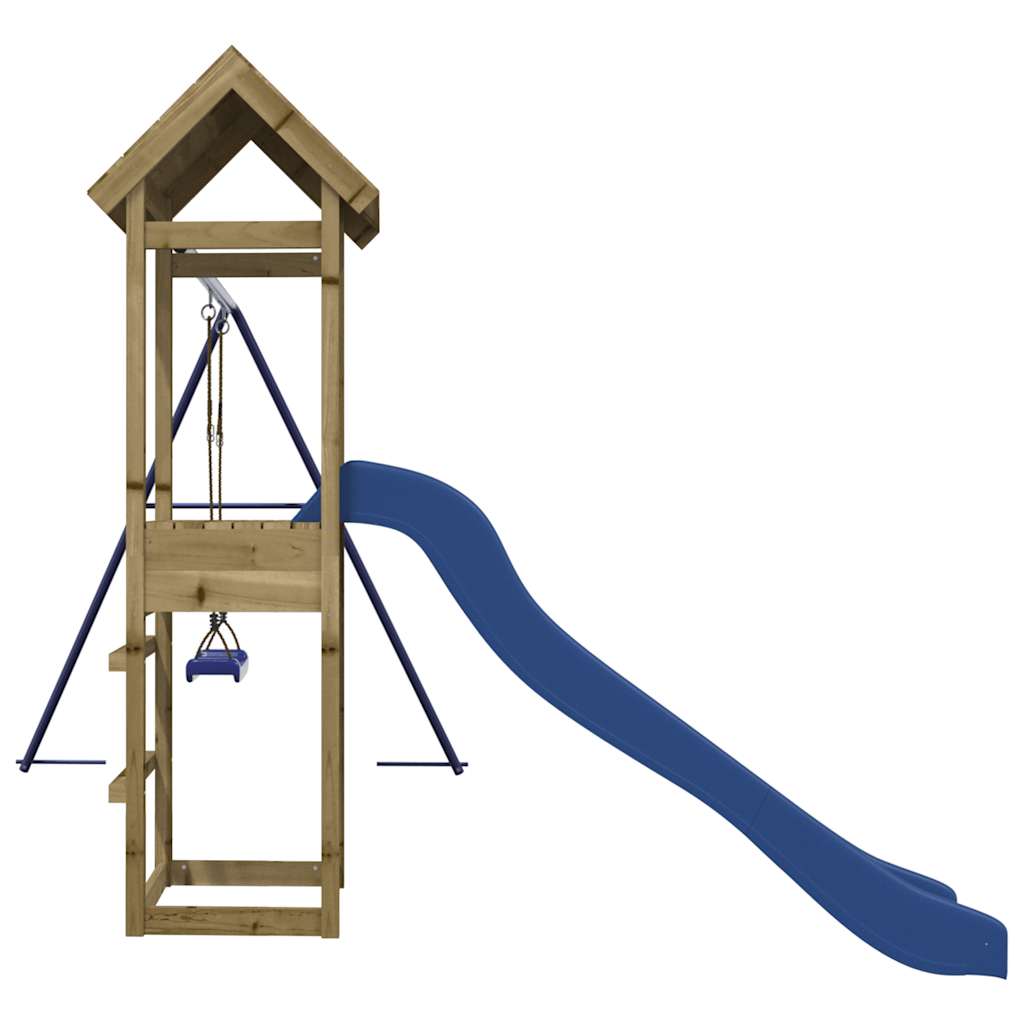 Spielturm aus imprägniertem Kiefernholz und massivem Douglasien- und Kiefernholz