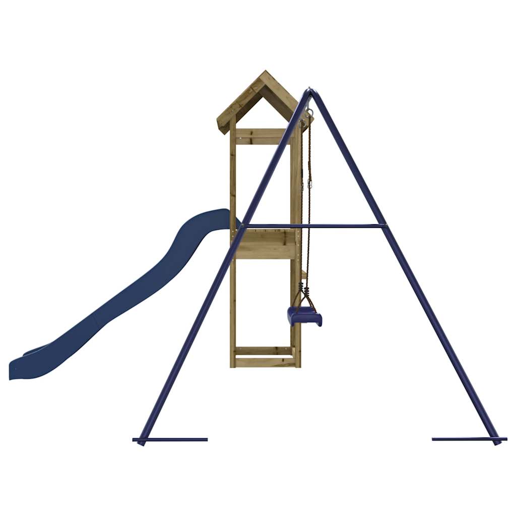 Spielturm aus imprägniertem Kiefernholz und massivem Douglasien- und Kiefernholz