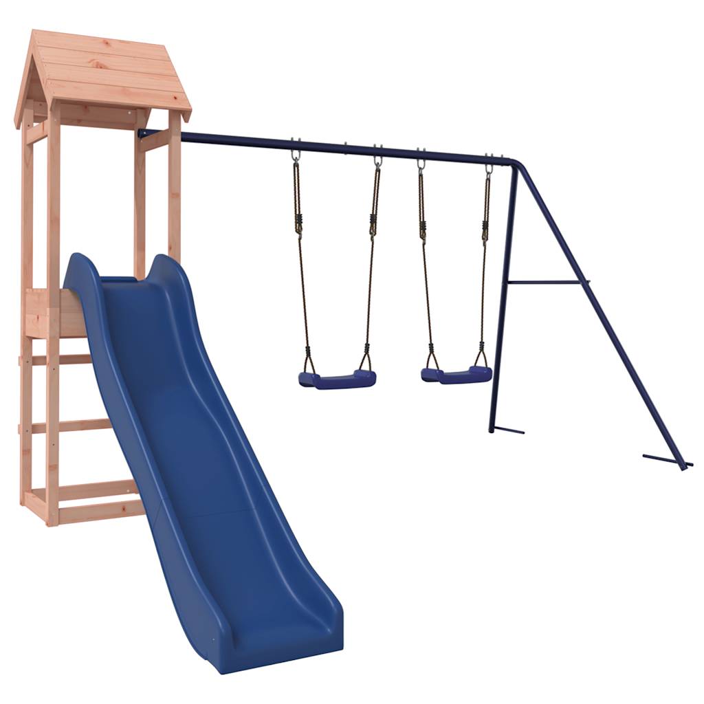 Spielturm aus imprägniertem Kiefernholz und massivem Douglasien- und Kiefernholz