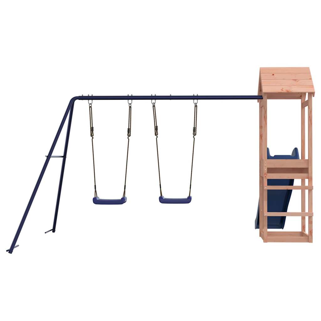 Spielturm aus imprägniertem Kiefernholz und massivem Douglasien- und Kiefernholz