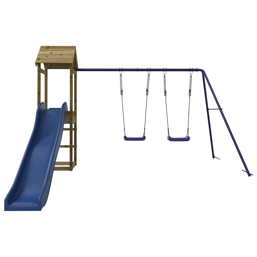 Spielturm aus imprägniertem Kiefernholz und massivem Douglasien- und Kiefernholz